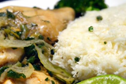 Tropical Twist: Coconut Lime Chicken with Fragrant Jasmine Rice