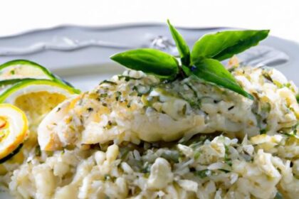 Zesty Lemon Pepper Tilapia Paired with Fragrant Herbed Orzo