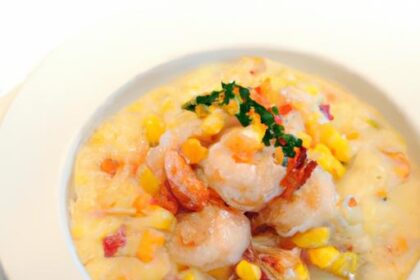 Savor the Sea and Sweetness: Shrimp & Corn Chowder Delight