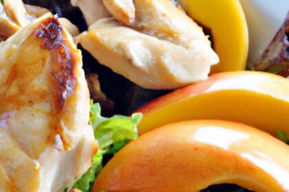 Sweet & Tangy Balsamic Glazed Chicken Peach Salad Recipe