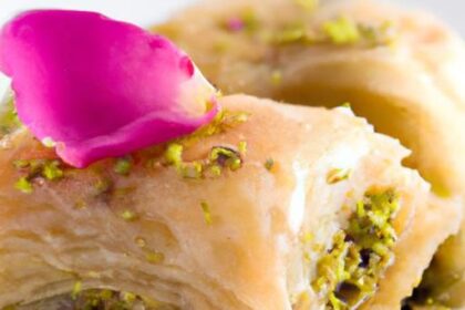 Delightful Rose Petal Baklava Drizzled with Orange Blossom Syrup