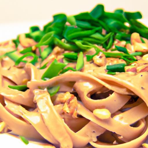 Zesty Peanut Butter Noodles with Fresh Green Onions Twist