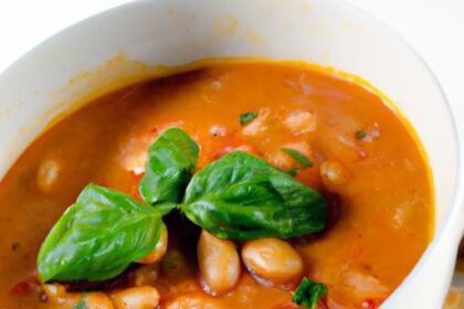 Velvety Tomato Basil Soup with Wholesome White Beans
