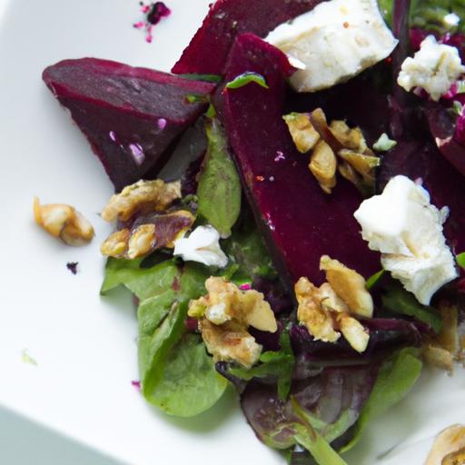 Bright Beet Salad with Creamy Feta & Crunchy Walnuts