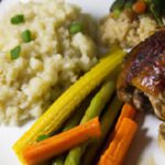 Savory Chicken Thigh Adobo Paired with Healthy Cauliflower Rice