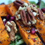 Zesty Roasted Sweet Potato & Halloumi Salad with Toasted Pecans