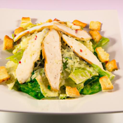 Crisp & Savory: grilled Chicken Caesar with Parmesan Bites