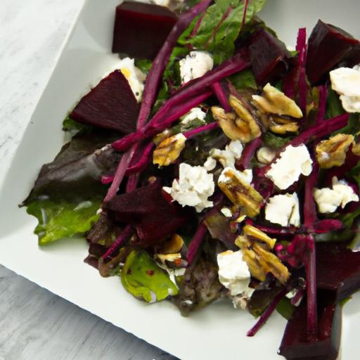 Bright Beet Salad with Creamy Feta & Crunchy Walnuts