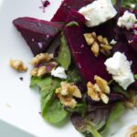 Bright Beet Salad with Creamy Feta & Crunchy Walnuts