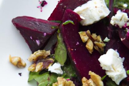 Bright Beet Salad with Creamy Feta & Crunchy Walnuts