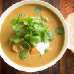 Soul-Warming Coconut Curry Lentil Soup with Fresh Naan