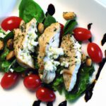Fresh & Flavorful: Pesto Chicken Caprese Salad with Balsamic