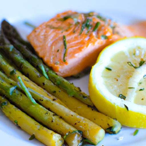 Zesty Lemon Pepper Salmon with Tender Asparagus Spears