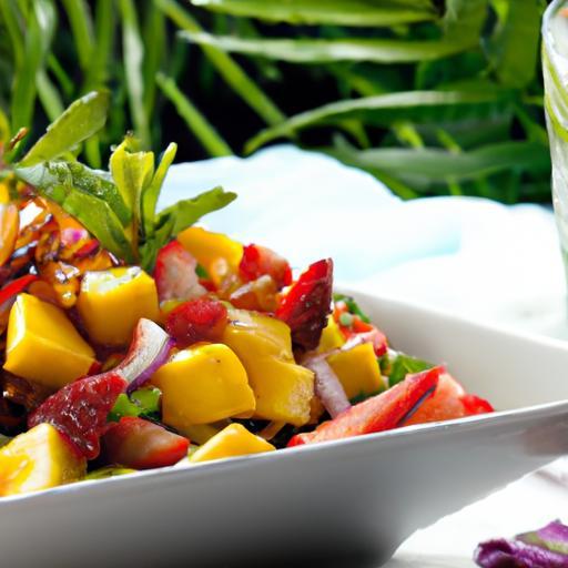 Zesty Tropical Fruit Salad with a Chili Lime Kick