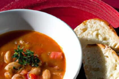 Hearty Italian White Bean & Tomato Garlic Soup Recipe
