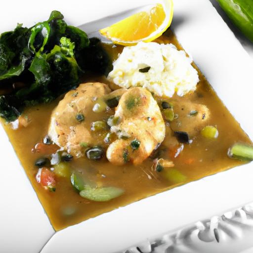 Zesty‌ Skillet Chicken piccata Simmered in Savory Broth