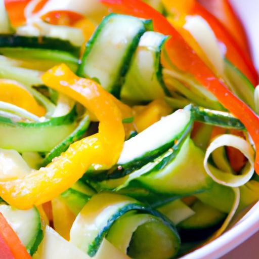 Crunchy Delight: The Viral‍ Cucumber & Sweet Pepper salad