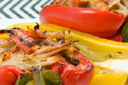 Smoky BBQ Pulled Chicken Stuffed Bell Peppers Delight