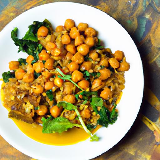 Vibrant Turmeric Chickpea & Kale Coconut Curry Delight