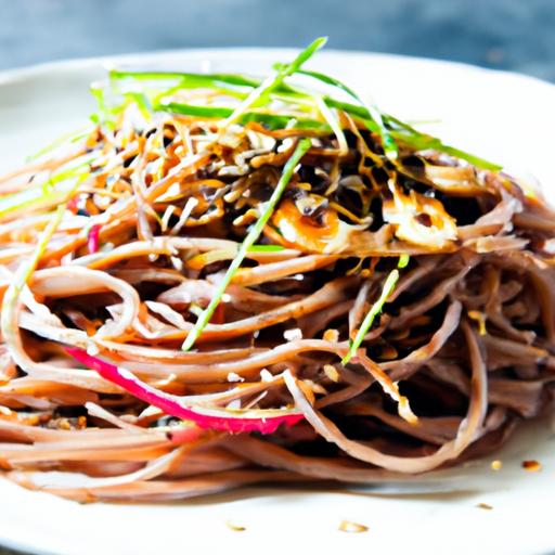 sesame Peanut Noodles with Tangy Pickled Radish⁤ Twist