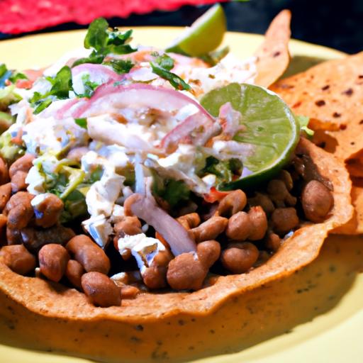 Crunchy & Creamy: Easy Refried Bean Tostadas Recipe