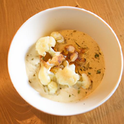Velvety Vegan Cauliflower Soup: Creamy,Roasted Bliss