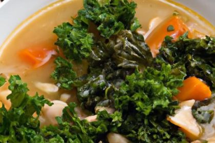 Hearty Chicken and Kale Soup with Nutty White Beans Delight