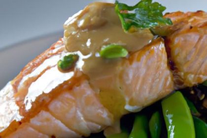 Savory Miso-Caramel Salmon with Silky Edamame Purée