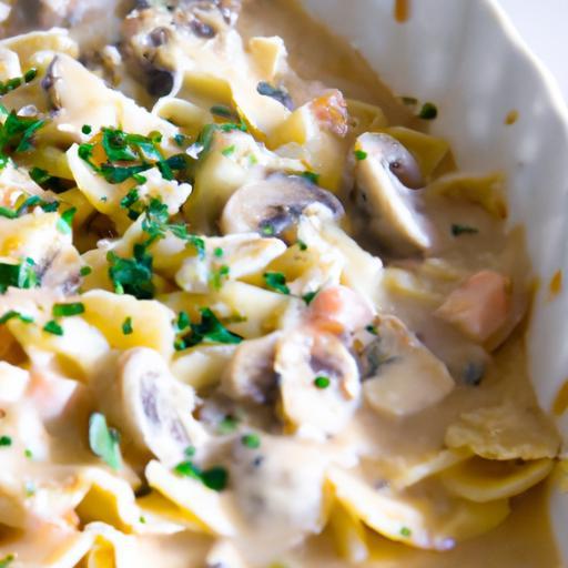 Savory Chicken & Mushroom Creamy Pasta Bake Recipe Delight