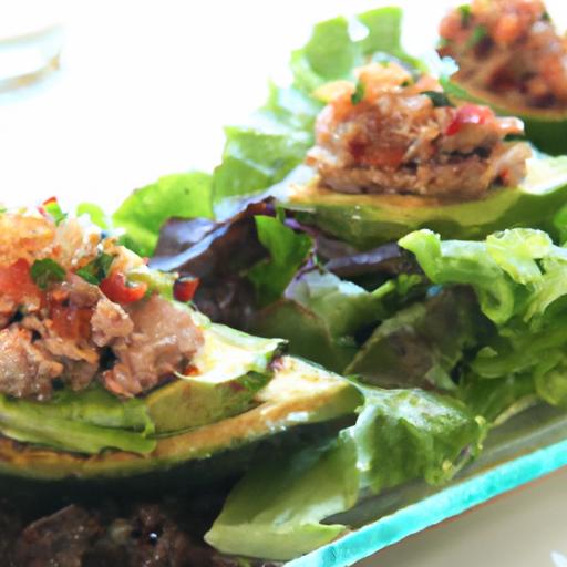 Zesty Spicy Tuna ‌Avocado lettuce Cups: ‍A Fresh Flavor Burst