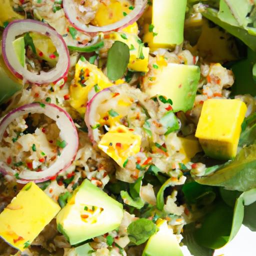 Refreshing Chilled Mango Avocado Quinoa Salad Recipe Delight
