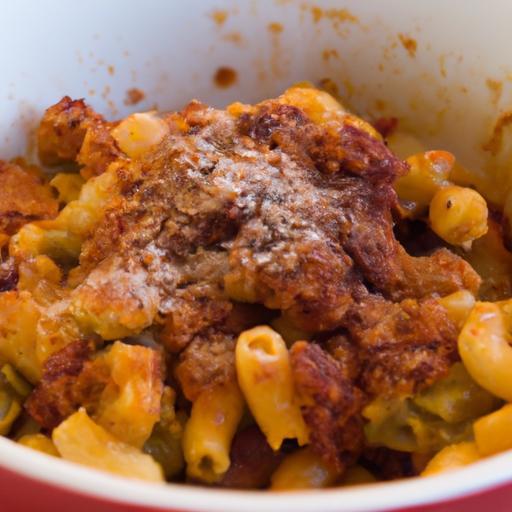 Hearty Vegetarian Chili Mac with a Crispy Cheese Crust