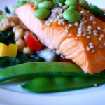Sweet & Savory Sesame Soy Glazed Salmon with Sugar Snaps