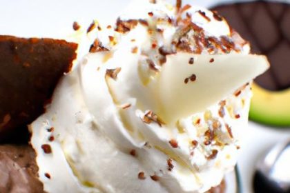 Decadent Avocado Chocolate Mousse with Coconut Whip Delight