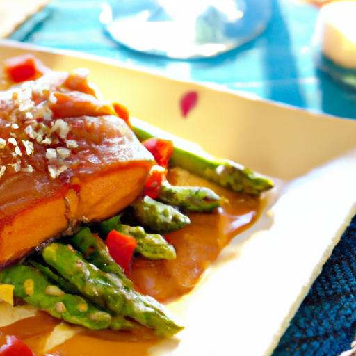 Sweet & Savory‍ Sesame Soy‍ Glazed Salmon ​with Sugar​ Snaps
