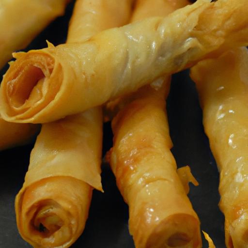 Crispy Kataifi tiropita Rolls: A Greek Cheese Delight