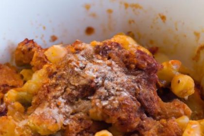 Hearty Vegetarian Chili Mac with a Crispy Cheese Crust