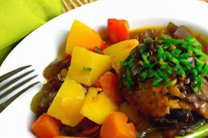 Savor the Comfort: Braised Chicken with Veggies & Gravy
